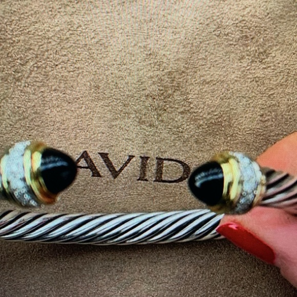 David Yurman Silver and Gold Cable Bracelet - Picture 6 of 6